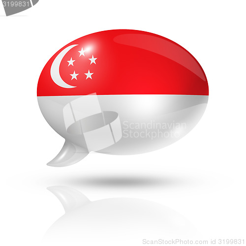 Image of Singapore flag speech bubble