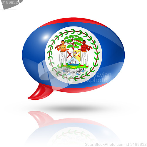 Image of Belize flag speech bubble