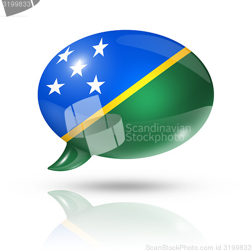 Image of Solomon Islands flag speech bubble