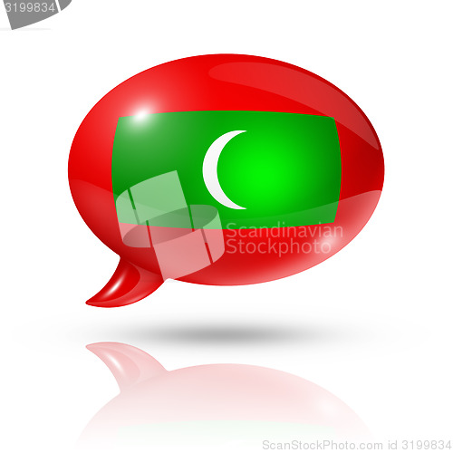 Image of Maldives flag speech bubble