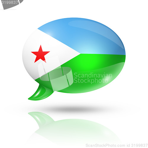 Image of Djibouti flag speech bubble