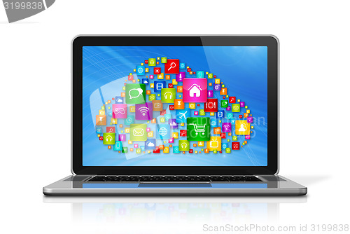 Image of Cloud Computing Laptop