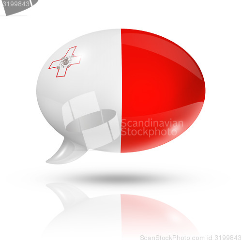 Image of Malta flag speech bubble