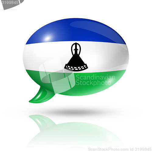 Image of Lesotho flag speech bubble