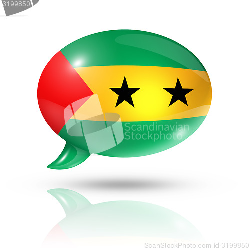 Image of Sao Tome and Principe flag speech bubble