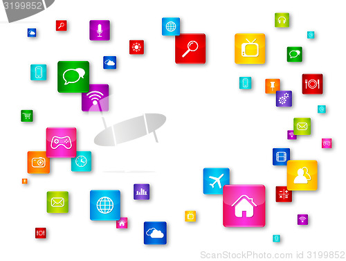 Image of Flying Desktop Icons collection