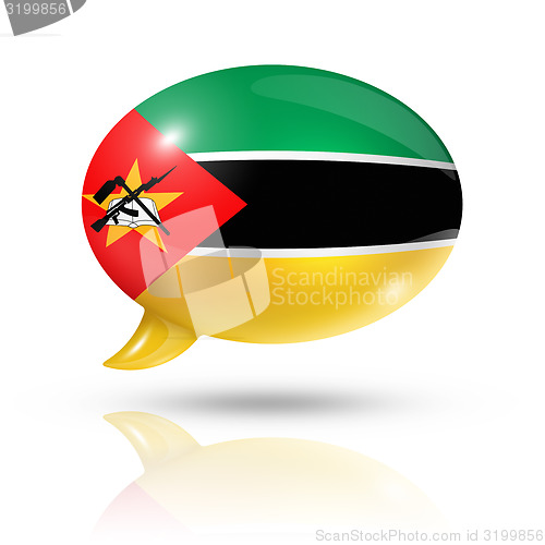 Image of Mozambique flag speech bubble