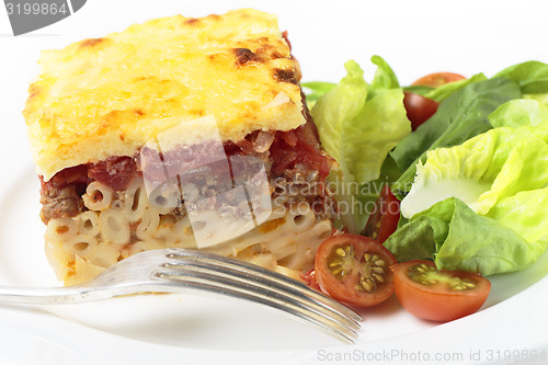 Image of Pastitsio meal with fork