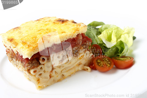 Image of Pastitsio and salad