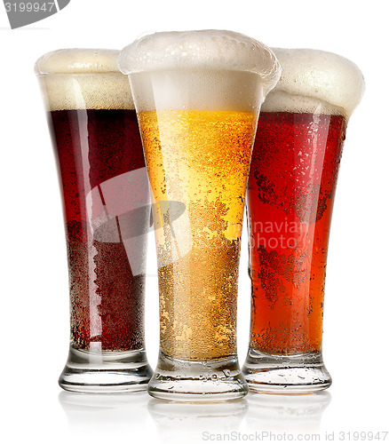 Image of Tall glasses of beer