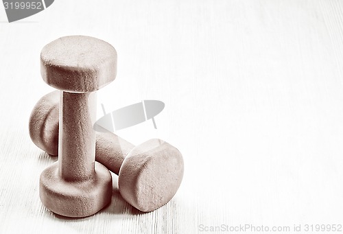 Image of Fitness equipment dumbbells