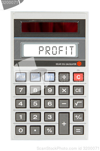 Image of Old calculator - profit