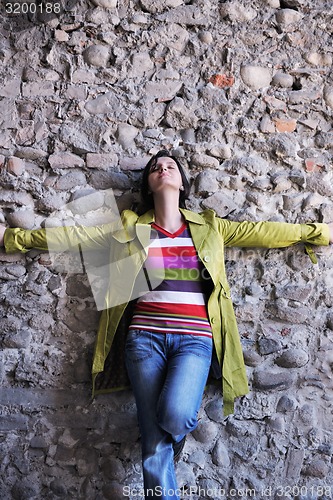 Image of tourist woman in verona