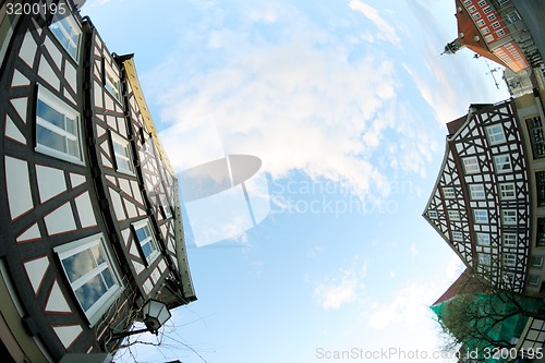 Image of half-timbered houses in germany