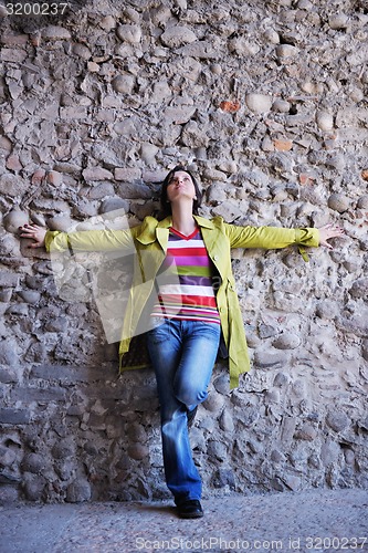 Image of tourist woman in verona