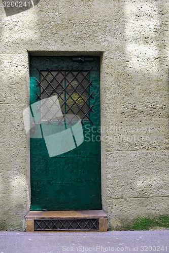 Image of green door