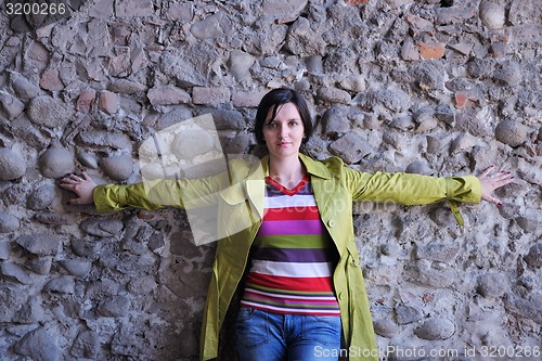 Image of tourist woman in verona