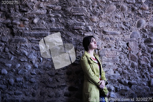 Image of tourist woman in verona