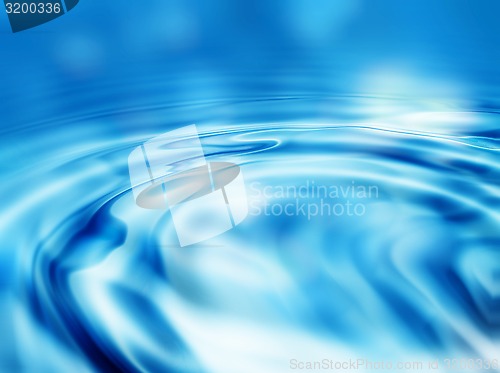 Image of Water ripples blue abstract background