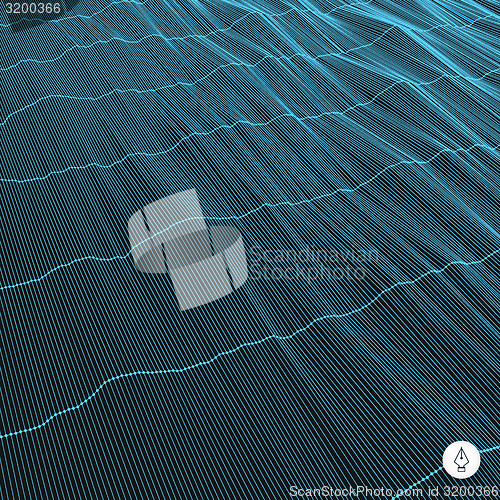 Image of Abstract grid background. Water surface. Vector illustration. Ca