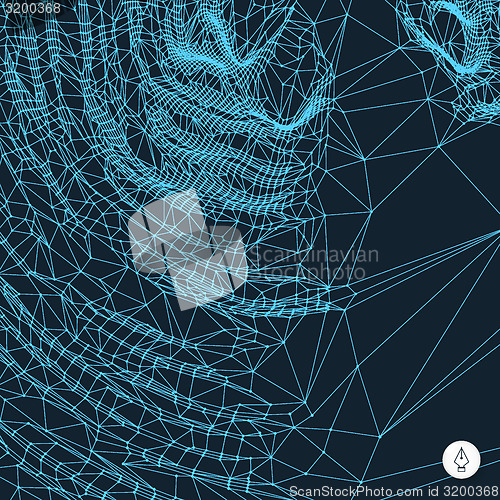 Image of Network background. 3d technology vector illustration. 