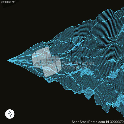Image of Network abstract background. 3d technology vector illustration. 