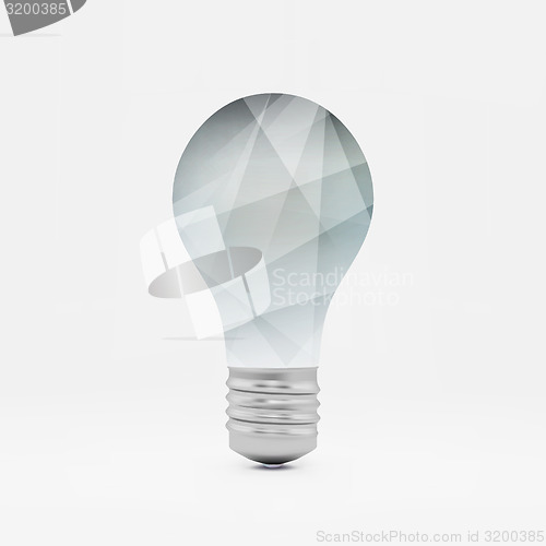 Image of Lightbulb idea symbol. 3d vector illustration. Can be used for y