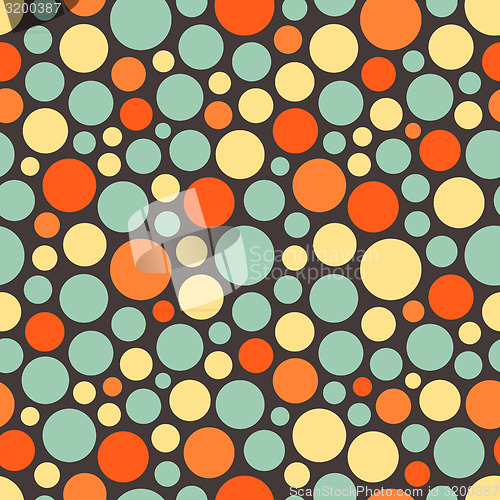 Image of Seamless festive background from circles.  Vector Illustration. 