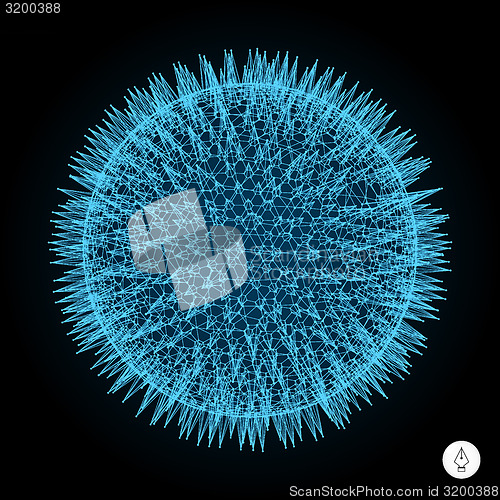 Image of 3d sphere. Technology concept. Vector illustration. 