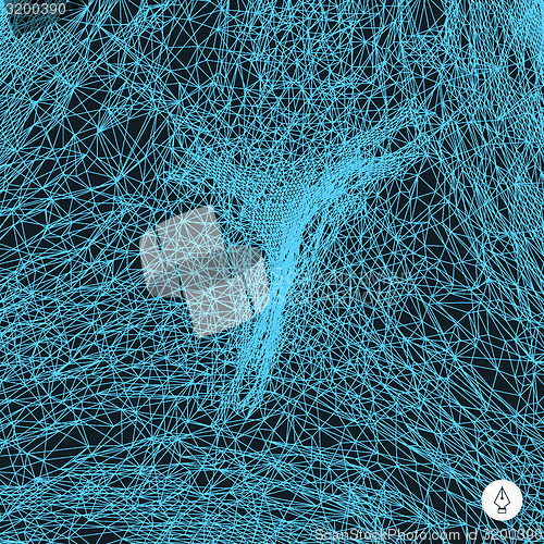 Image of Network abstract background. 3d technology vector illustration. 