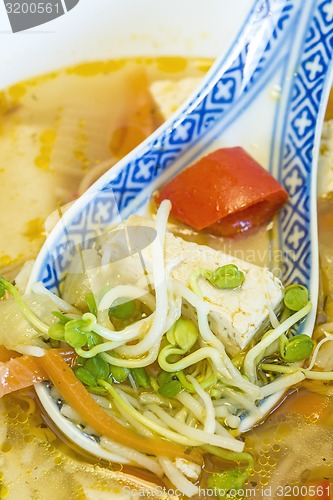 Image of Chinese soup with tofu