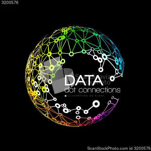 Image of Abstract network connection background