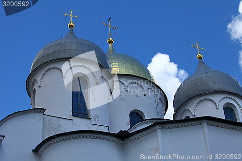 Image of gold crosses on domes