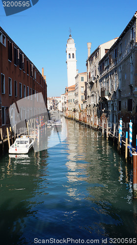 Image of Scenic canal with gondola, Venice