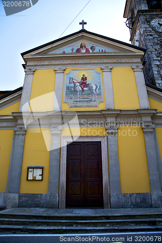 Image of  church  in  the mornago  old   closed  