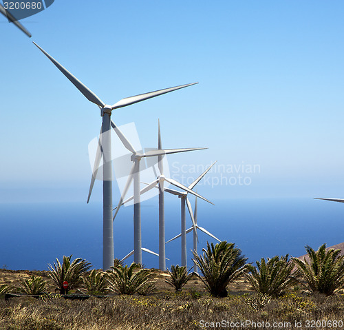 Image of turbines and the sky in the isle 