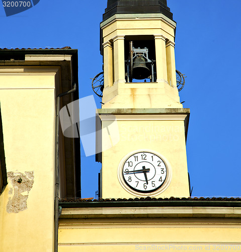 Image of turbigo old abstract in  italy   the    tower bell sunny day 