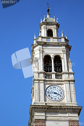 Image of busto arsizio old abstract in  italy   the   wall  and church to