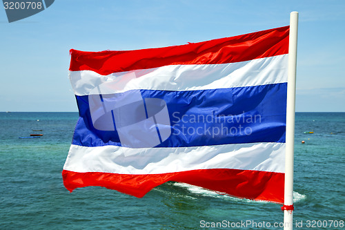 Image of asia  kho phangan   waving flag    south  