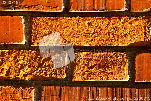 Image of  wall  brick in the   centre   of cairate varese italy