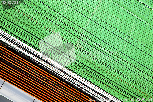 Image of  abstract    in the metal green     bangkok   palaces  temple  