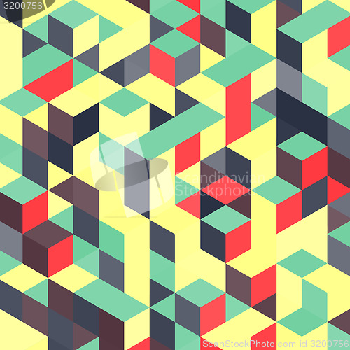 Image of Abstract geometrical 3d colorful background. Can be used for wal