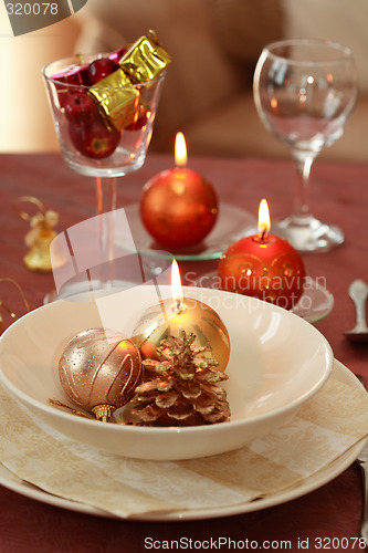 Image of Christmas table setting