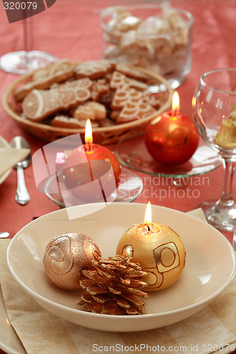 Image of Christmas table setting