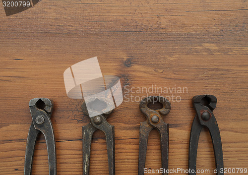 Image of Pincers on wood
