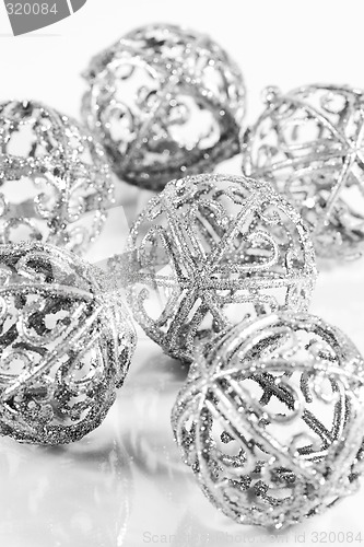 Image of Silver Christmas balls