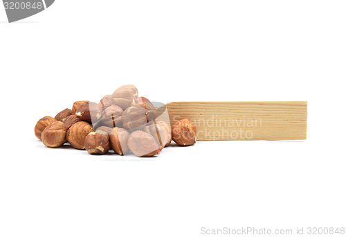 Image of Hazelnuts on white