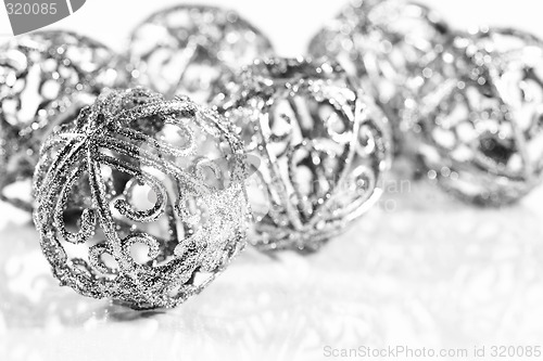 Image of Silver Christmas balls