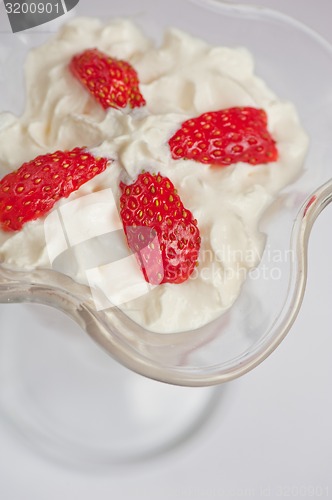 Image of strawberry with cream