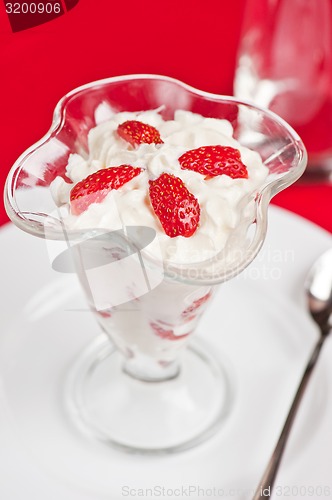 Image of strawberry with cream